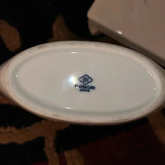 OTAGIRI Hand Painted Humm Floral Embossed Vase Vintage EXCELLENT Condition - Picture 8 of 15